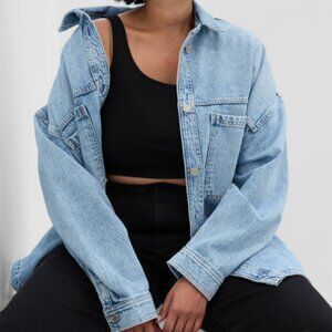 GAP: Plus Denim Shirt Jacket with Washwell [XXL WOMEN'S]